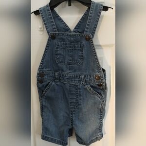 Toddler Carter's Blue Denim Overalls Shorts